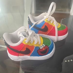 Nike custom designed Elmo Air Force sneakers